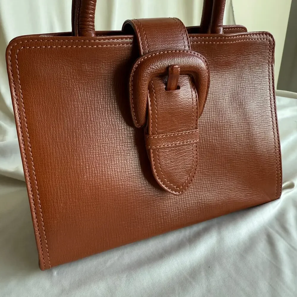 Vintage Jean Paul Gaultier Maroon Leather Top Handle Bag - Mid to Late 90s